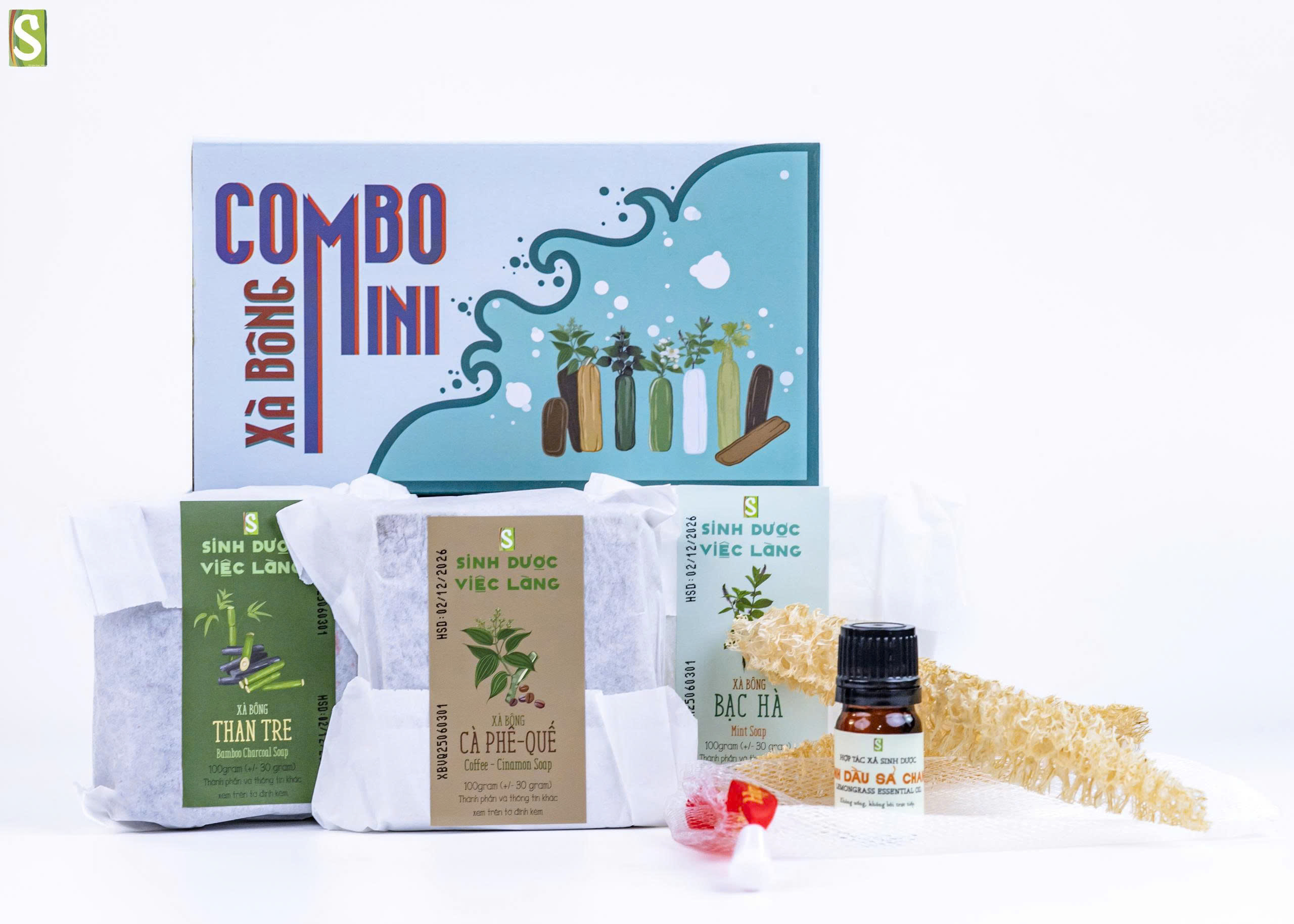 [COMBO VUN] Vụn xà bông các loại HTX Sinh Dược 500g, XÀ PHÒNG THẢO DƯỢC THIÊN NHIÊN- Tặng kèm  túi lưới tạo bọt