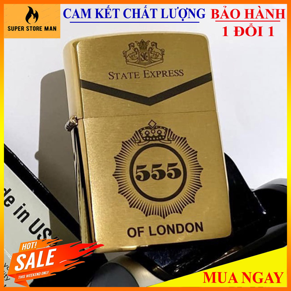 [HOT-Sale] Bật Lửa, Hộp Quẹt Zippo Mỹ Mạ Chorme Cao Cấp – Khắc Logo 5.5.5 Cực Độc – Zippo Mỹ Độc Lạ Cao Cấp Made In Usa – Hàng Xịn Full Box