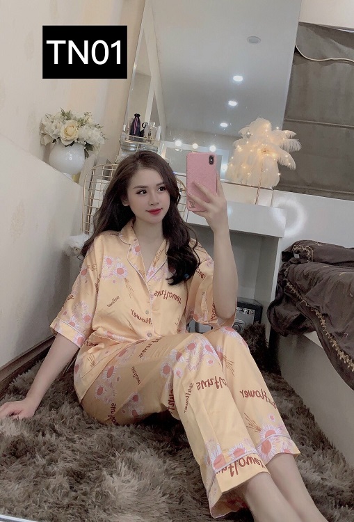 Set Đồ Bộ Pizama Nữ Mặc Nhà Hot Trend TNQD Thiết Kế Cực Sang Hàng Cao Cấp Chuẩn Shop - Kèm Hình Chụp Thật