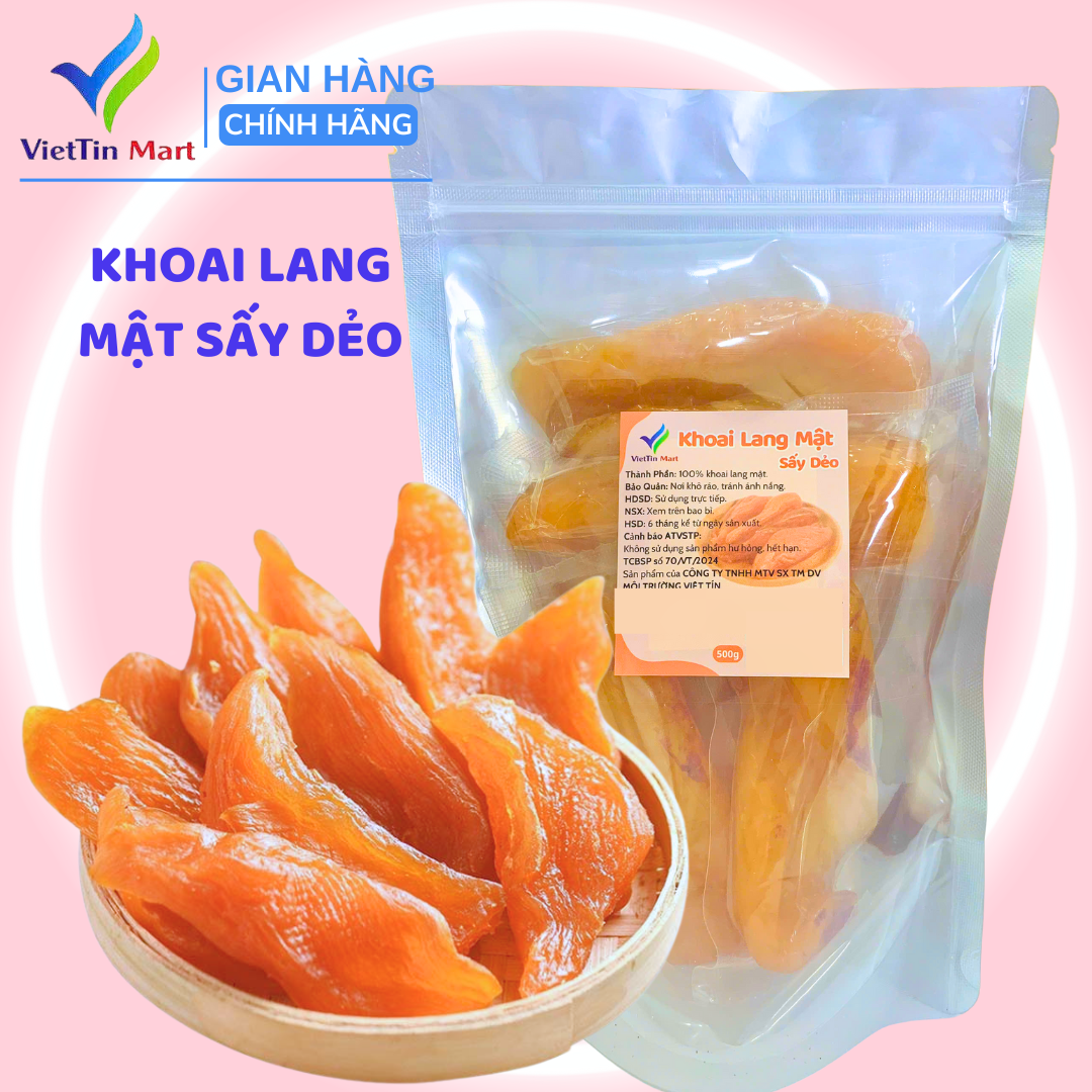 Khoai Lang Mật Sấy Dẻo Không Đường 500g Viettin Mart