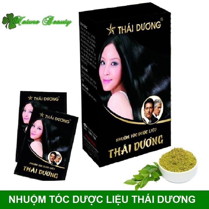Nhuộm tóc dược liệu Thái Dương (màu đen) nhuộm tóc phủ bạc an toàn, lành tính từ thiên nhiên