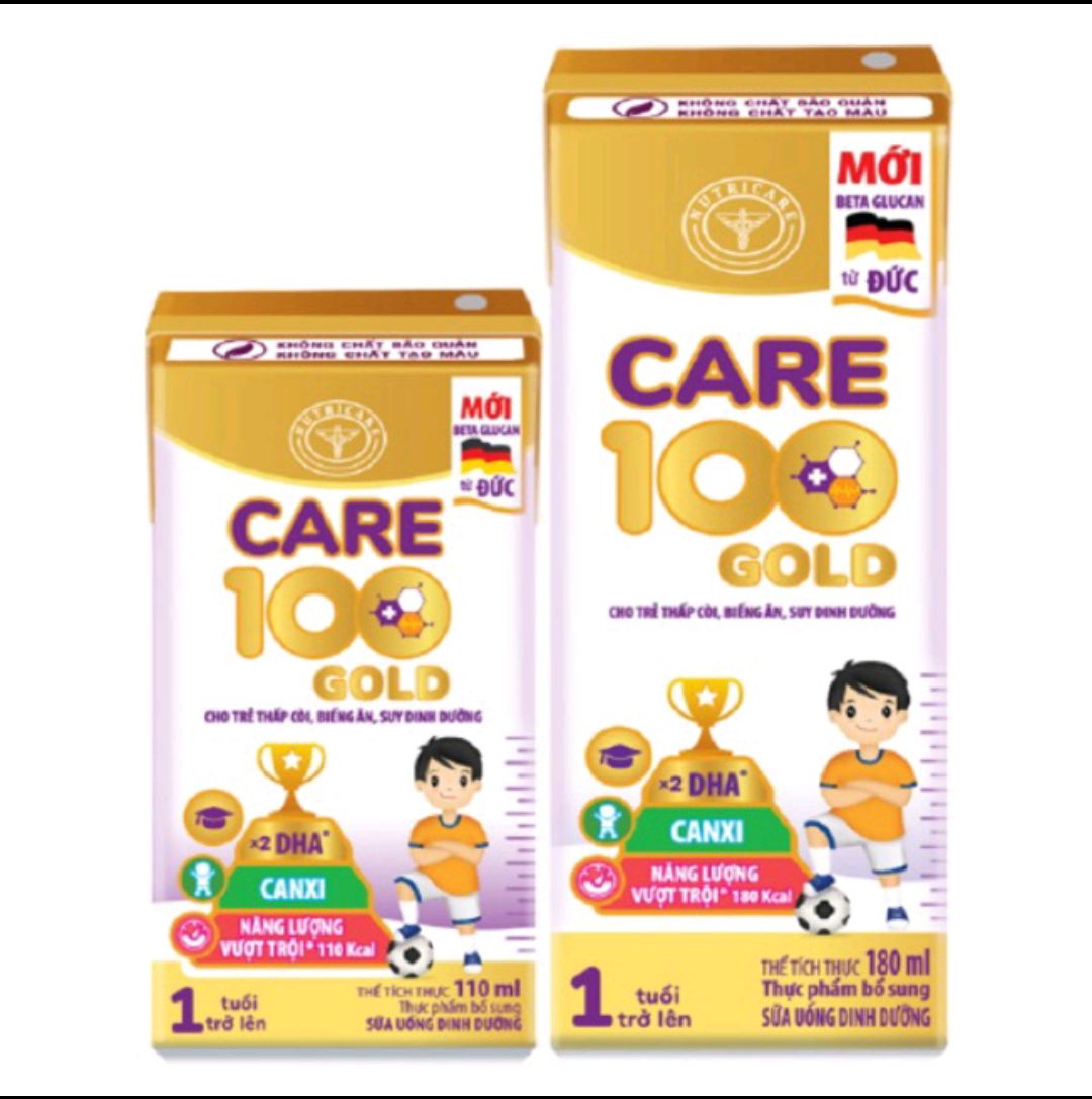 1 thùng care 100 gold 110ml 48h pha sẵn