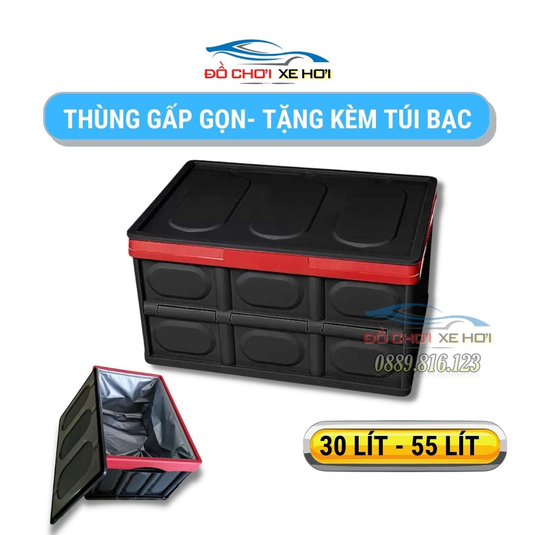 Thùng đựng đồ Ô Tô để cốp có thể gập gọn kèm túi bạc chống thâm - dung tích30L- Mua Hộp Đựng Chứa Đồ Đa Năng Xe Ô Tô - Mua ngay Thùng đựng đồ co dãn đa năng dung lớn 40 lít cực thích hợp để bạn cất đồ trong cốp xe