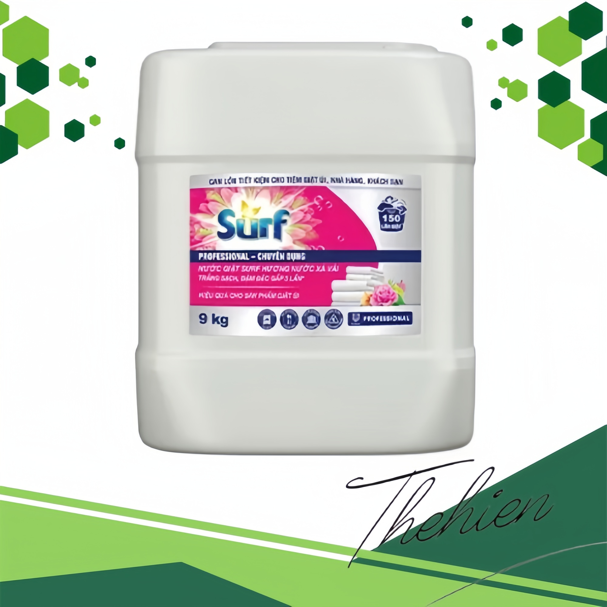 Nước giặt surf hương nước xả vải x3 đậm đặc - can 9kg