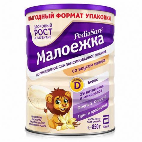 Sữa bột Pediasure Nga 850g – Vị vani (cho bé từ 1-10 tuổi)