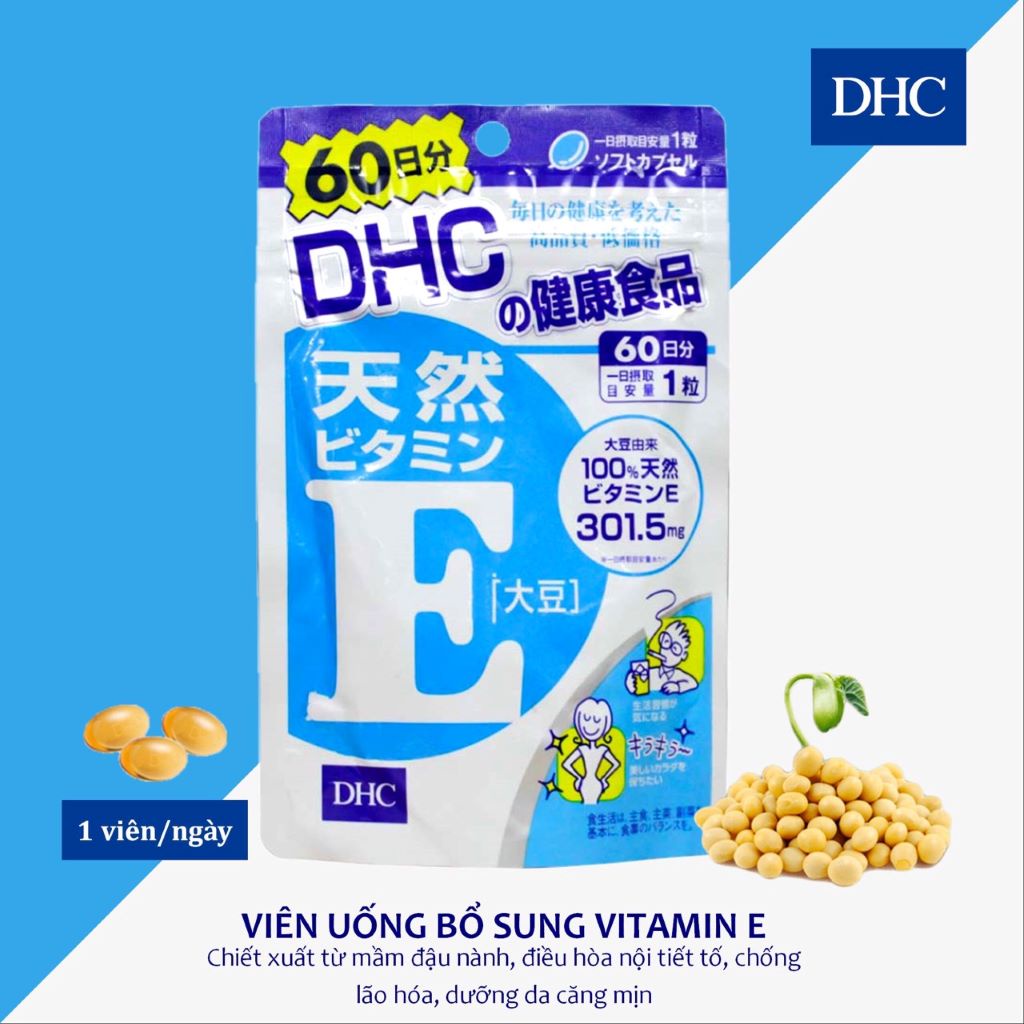 Viên uống bổ sung Vitamin E Nhật Bản 60 viên