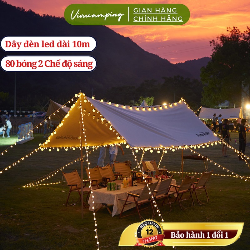 Dây đèn led cherry ball trang trí phòng, lều trại kiểu vintage