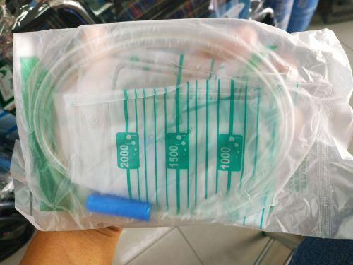 COMBO 10 TÚI ĐỰNG NƯỚC TIỂU TÚI CHỨA NƯỚC TIỂU 2000ML CÓ VAN XẢ THẲNG VÀ VAN XẢ NGANG CHỮ T VÀ DÂY TREO GREETMED