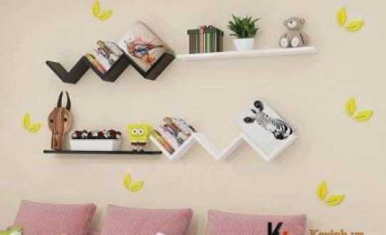 Kệ treo tường 2 thanh ngang và 2 thanh Zích Zắc