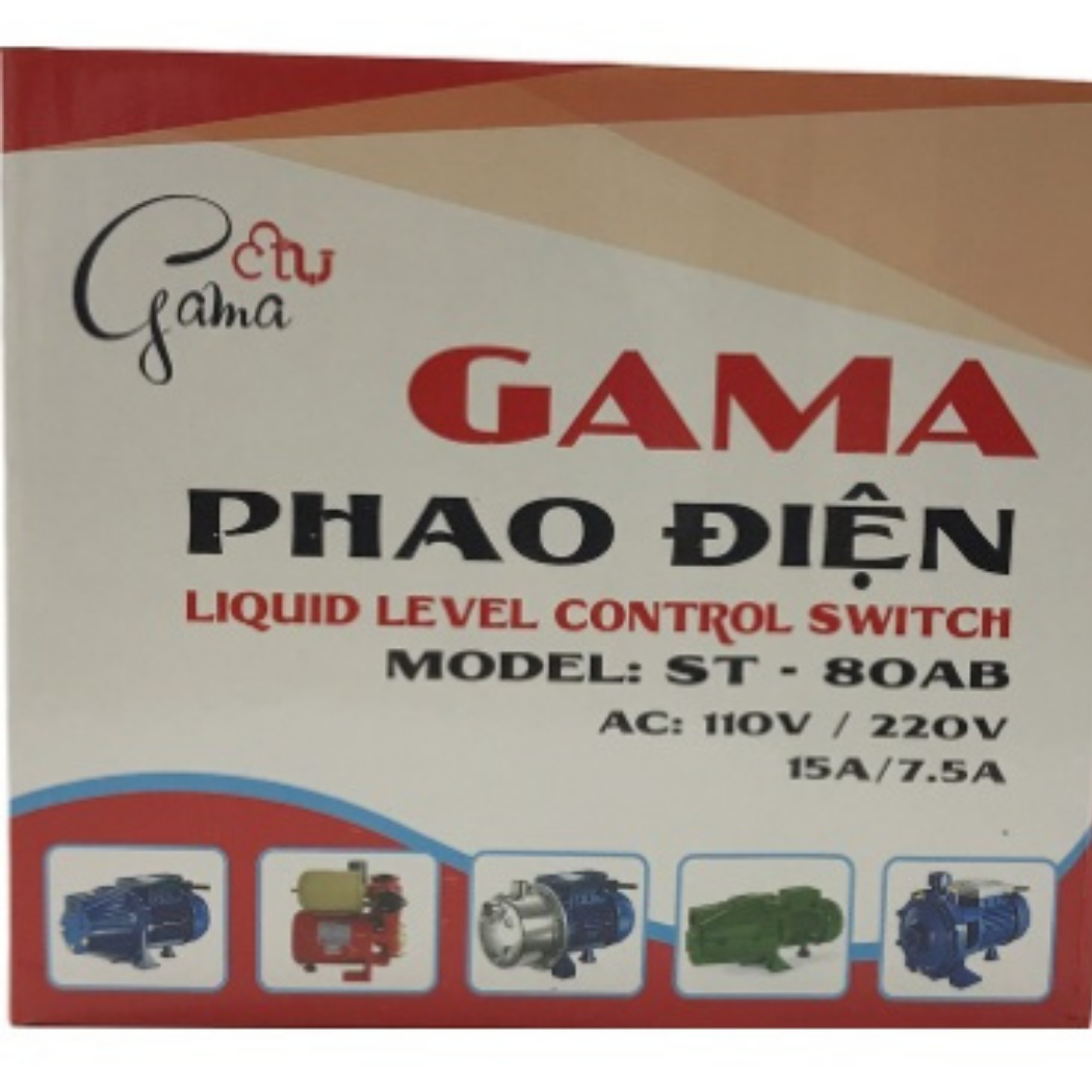 Phao điện Gama tự động bơm chống cạn, chống tràn cho bồn nước, bể nước ngầm