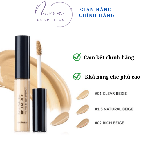Kem Che Khuyết Điểm The Saem Cover Perfection Tip Concealer