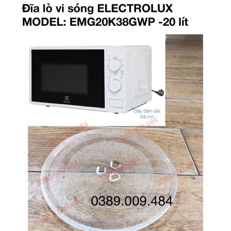Đĩa quay lò vi sóng electrolux emg20k38gwp