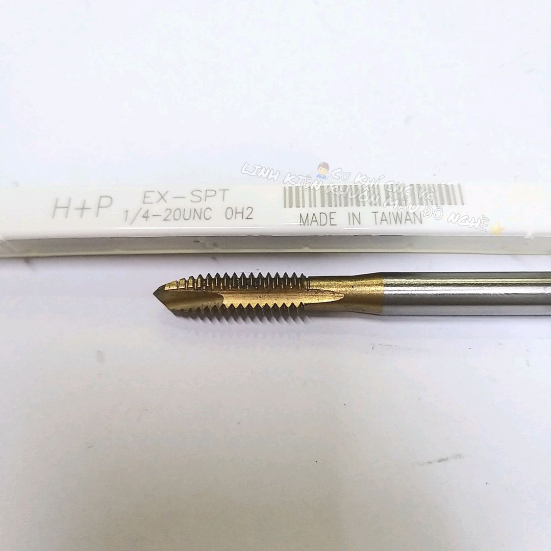 Mũi taro h+p vàng thẳng m1/4-20unc