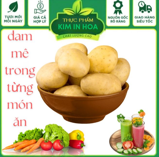 Khoai tây vàng đà lạt củ lớn dùng luộc nấu canh