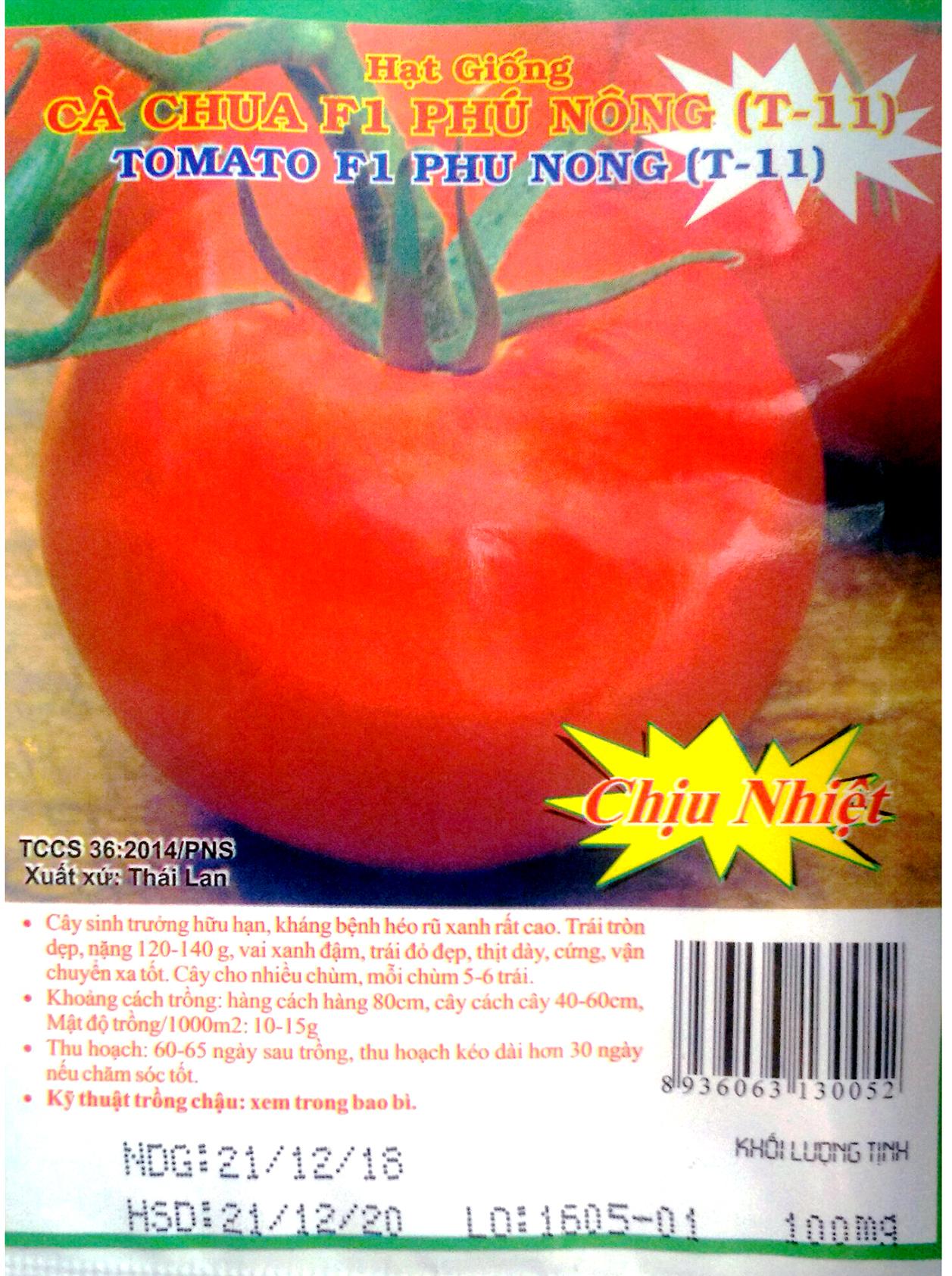 [HCM]HẠT GIỐNG CHỊU NHIỆT : Cà chua F1  Thái Lan  -gói  100mg  .