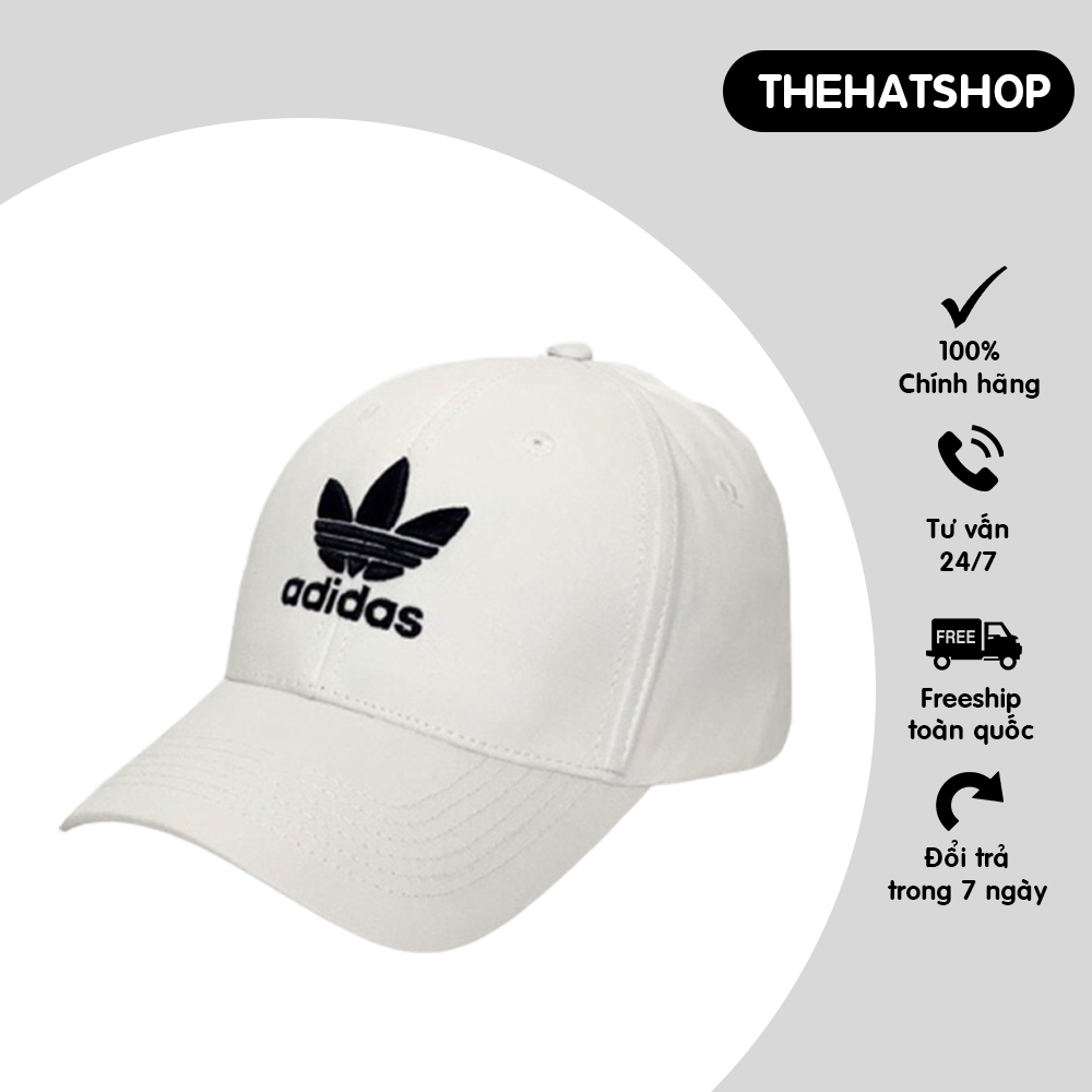 Mũ lưỡi trai nam nữ Adidas ba lá thêu vải đẹp thời trang cá tính