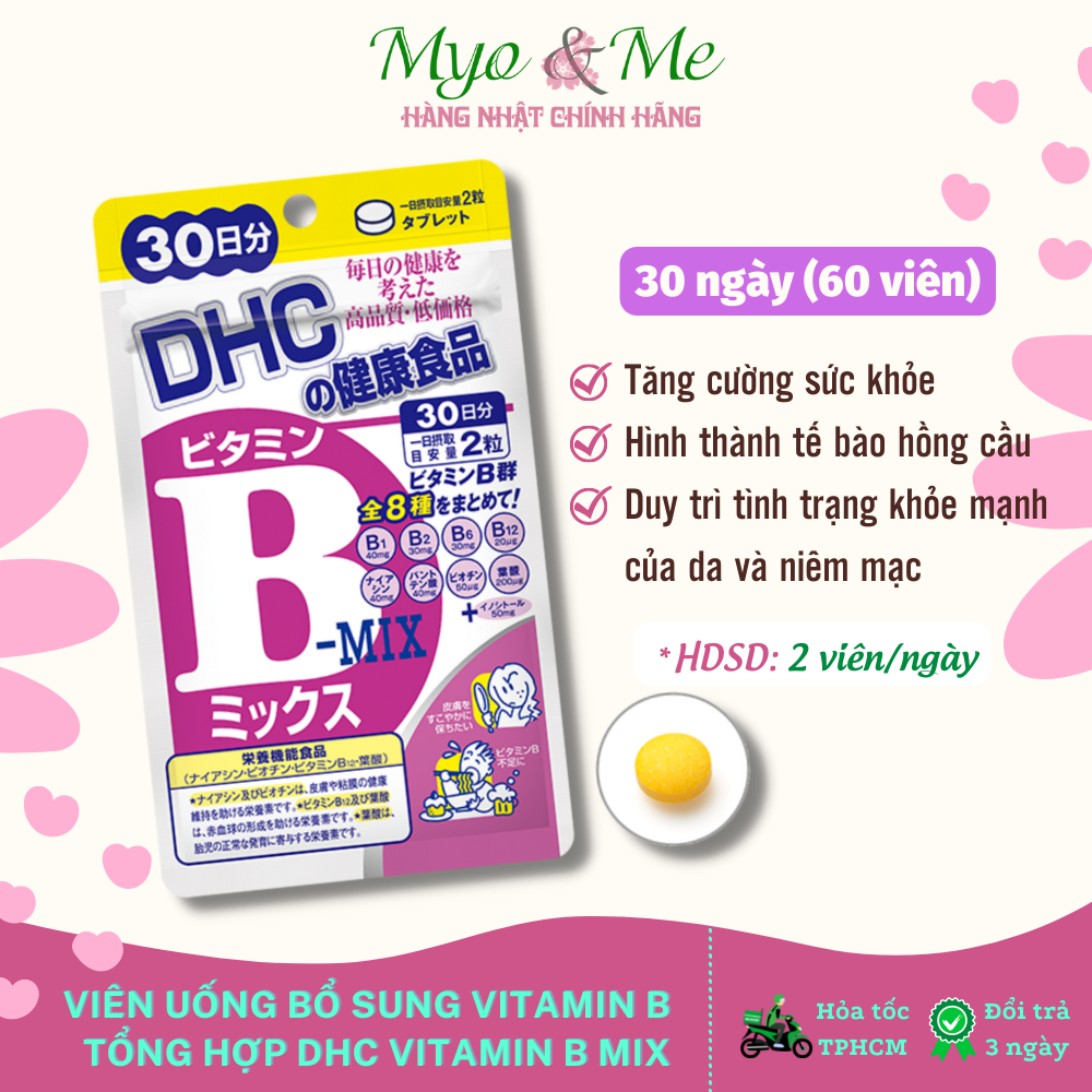 Viên uống Vitamin B tổng hợp DHC Vitamin B Mix Nhật Bản