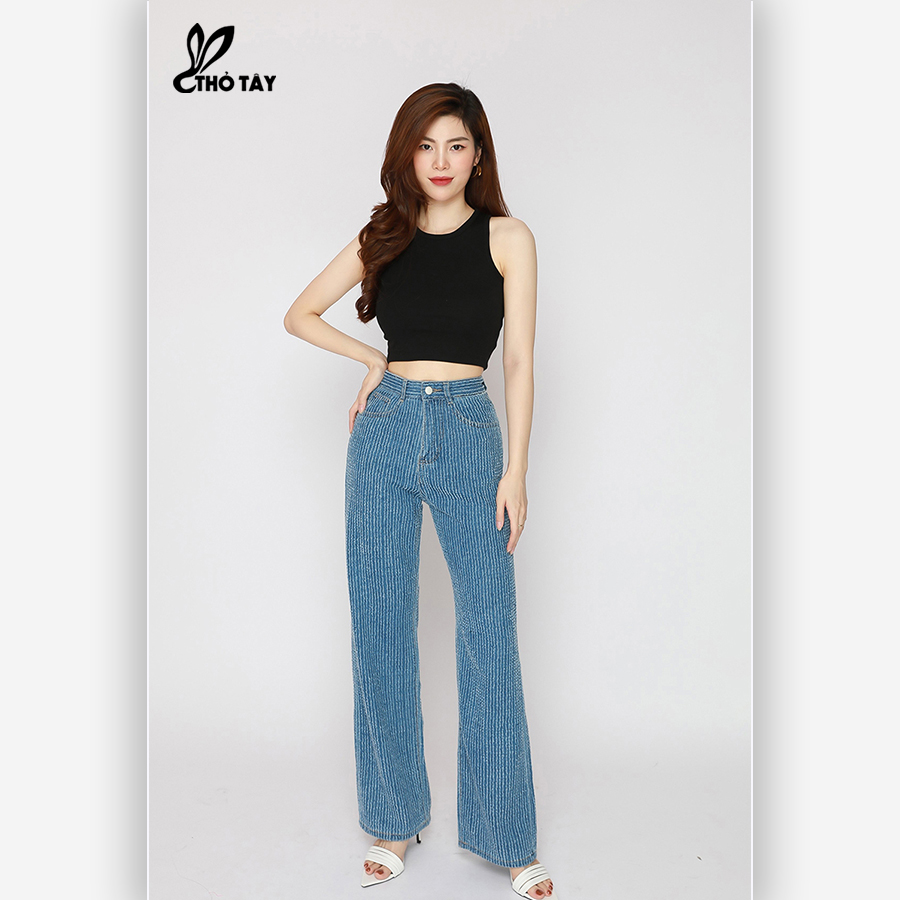 Quần jean suông - thỏ tây q305b677