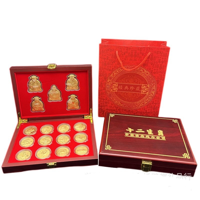 Bộ ngũ phúc - phúc lộc thọ tài hỷ vàng - quà tặng tết 2024