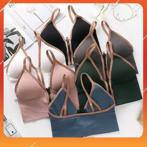Áo 2 dây bra 2 dây khóa cài trước định hình form ngực
