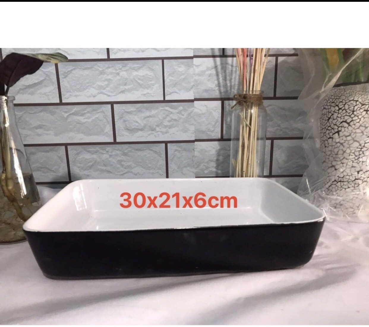 Chậu sứ chữ nhật trồng cây