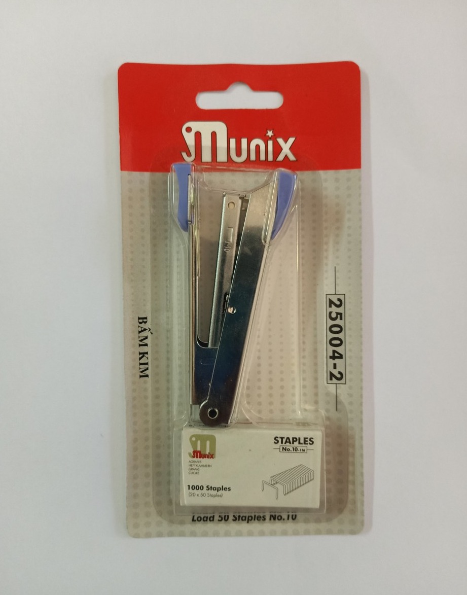[HCM]Bấm kim số 10 Ấn Độ Munix 25004 (tặng 1 hộp kim bấm số 10)