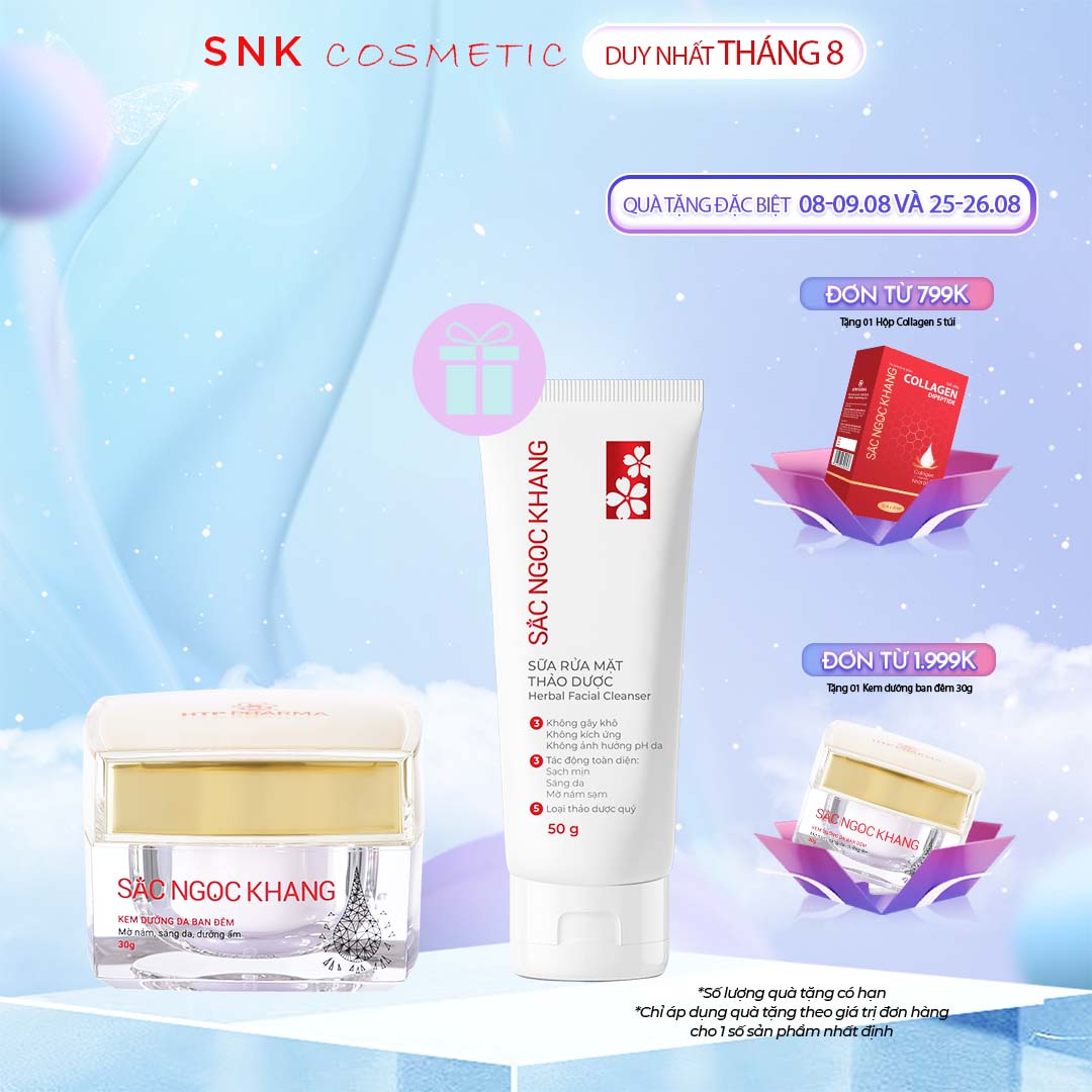 Kem dưỡng da ban đêm Sắc Ngọc Khang 30g giúp mờ nám sạm tàn nhang, dưỡng ẩm, chống lão hóa