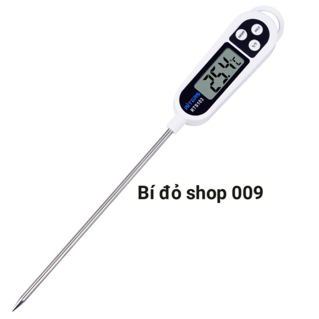 Nhiệt kế ẩm thực Riters RST103 bằng thép không gỉ, độ chính xác cao, màn hình LCD - Bí đỏ shop Bao bì Nguyên liệu dụng cụ làm bánh
