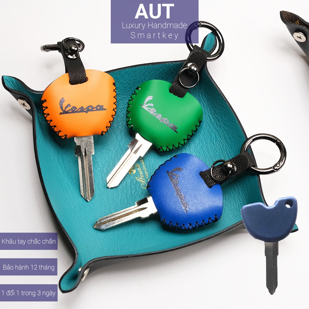 Ví da chìa khóa Piaggio Vespa Primavera Sprint Lx S Lxv Liberty Zip Fly da bò khâu tay móc Apple D hiện đại