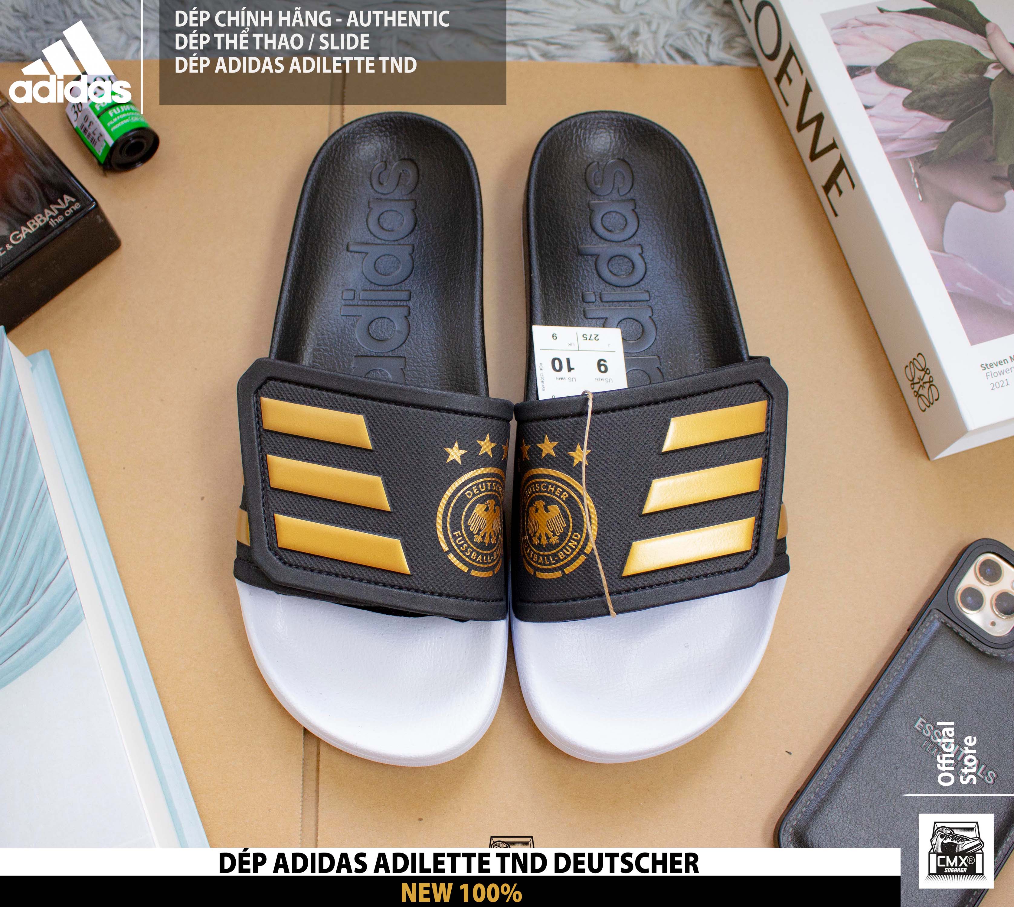 😘 dép adidas adilette tnd deutscher - real authentic 100%