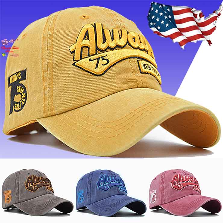 Mũ lưỡi trai phong cách thời trang bụi bặm cá tính đẹp - Nón kết Jean nam nữ chất vải chuẩn cotton màu vàng, đỏ, xanh, nâu thêu logo nổi Always phong cách kiểu Mỹ