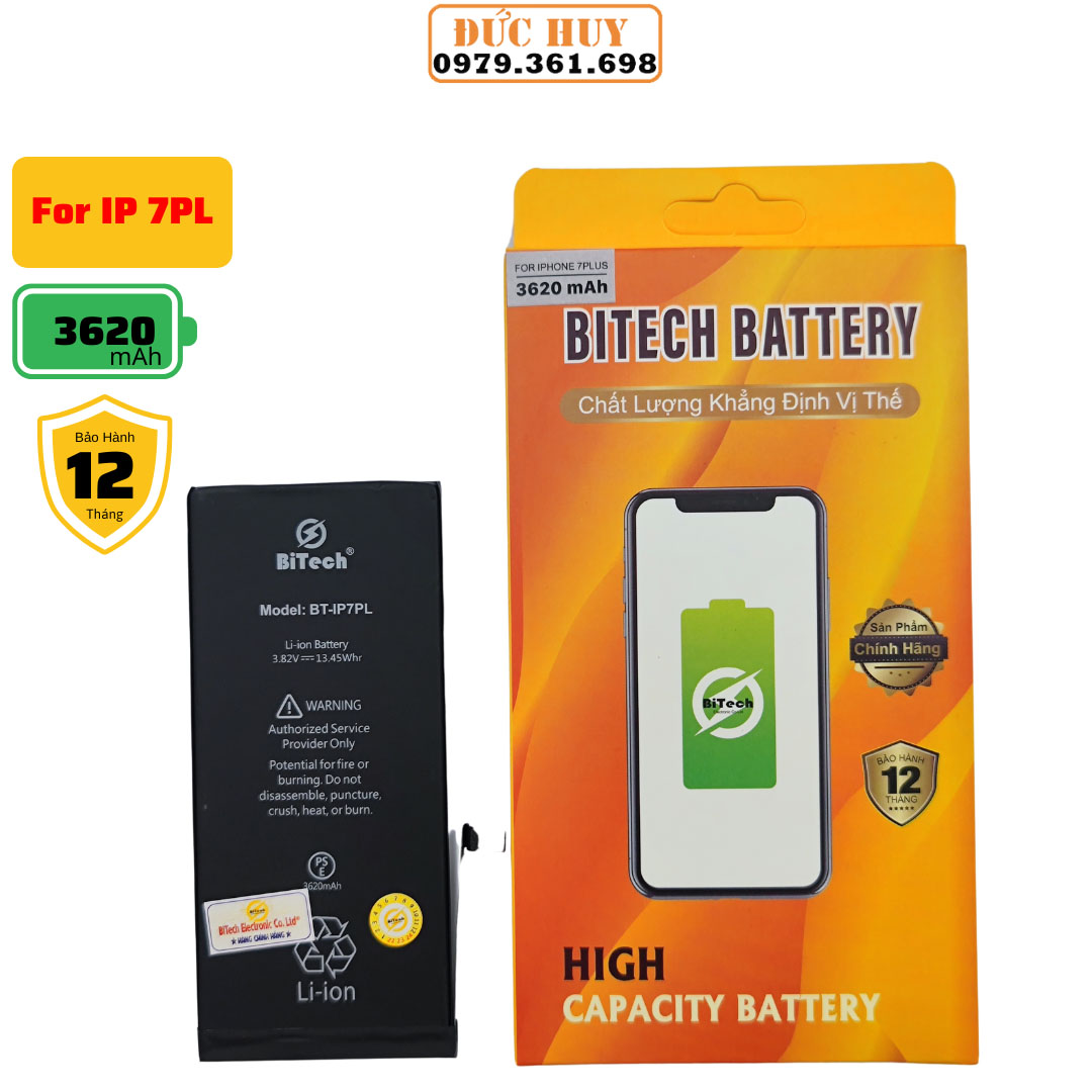 Pin ip7 plus dung lượng cao bitech bt-ip7 plus