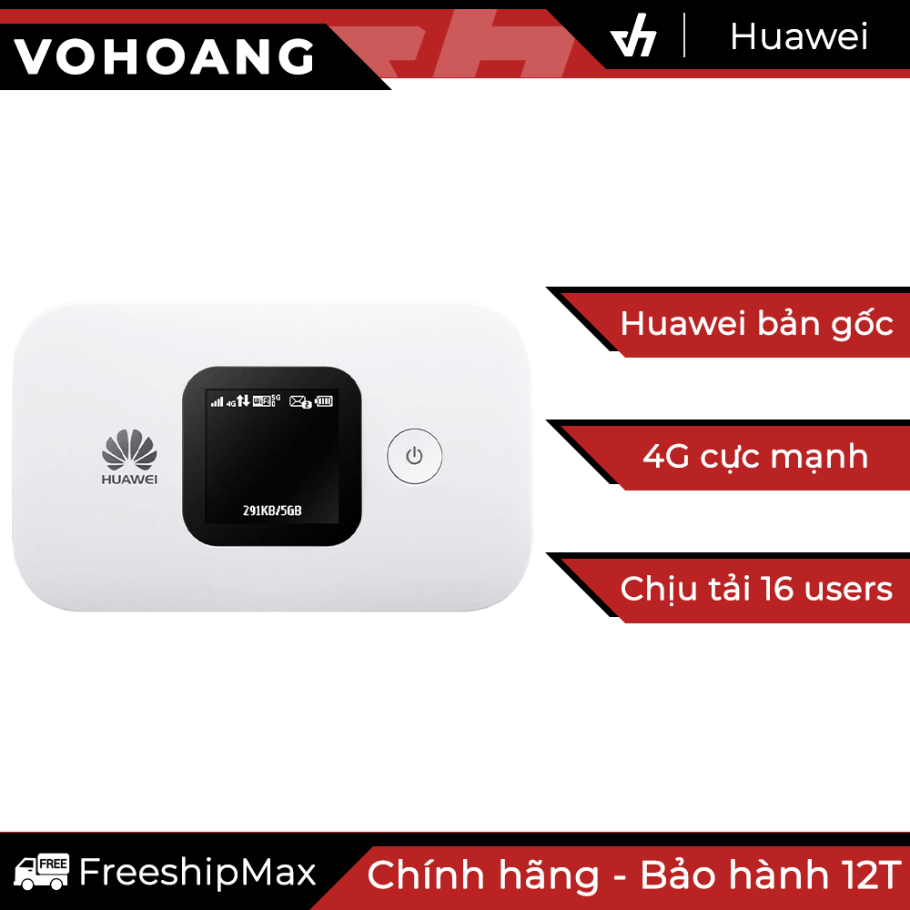 Huawei E5577 - Bộ phát wifi sim 4G pin trâu có màn hình max speed 150Mbps 16 users