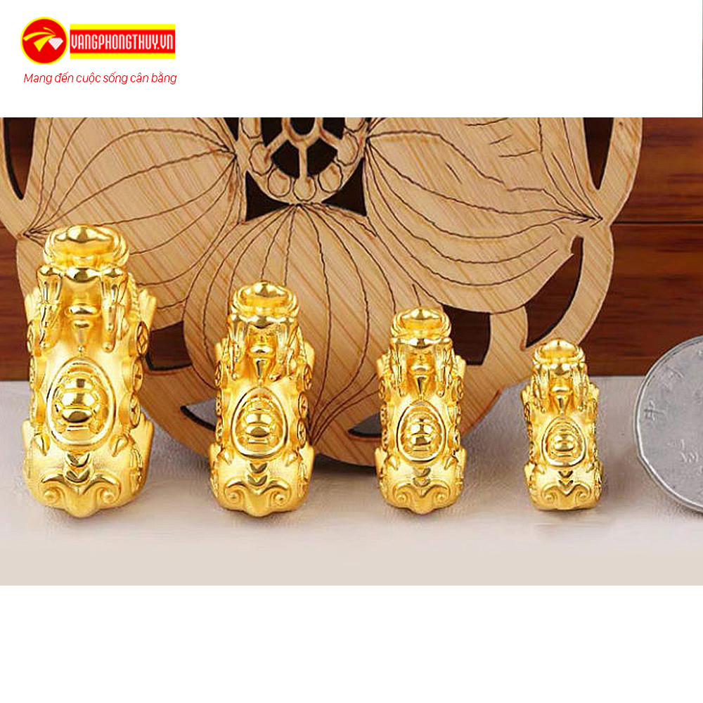 [HCM]Charm Tỳ Hưu Cõng Mai Rùa Vàng 24K - KIOJ