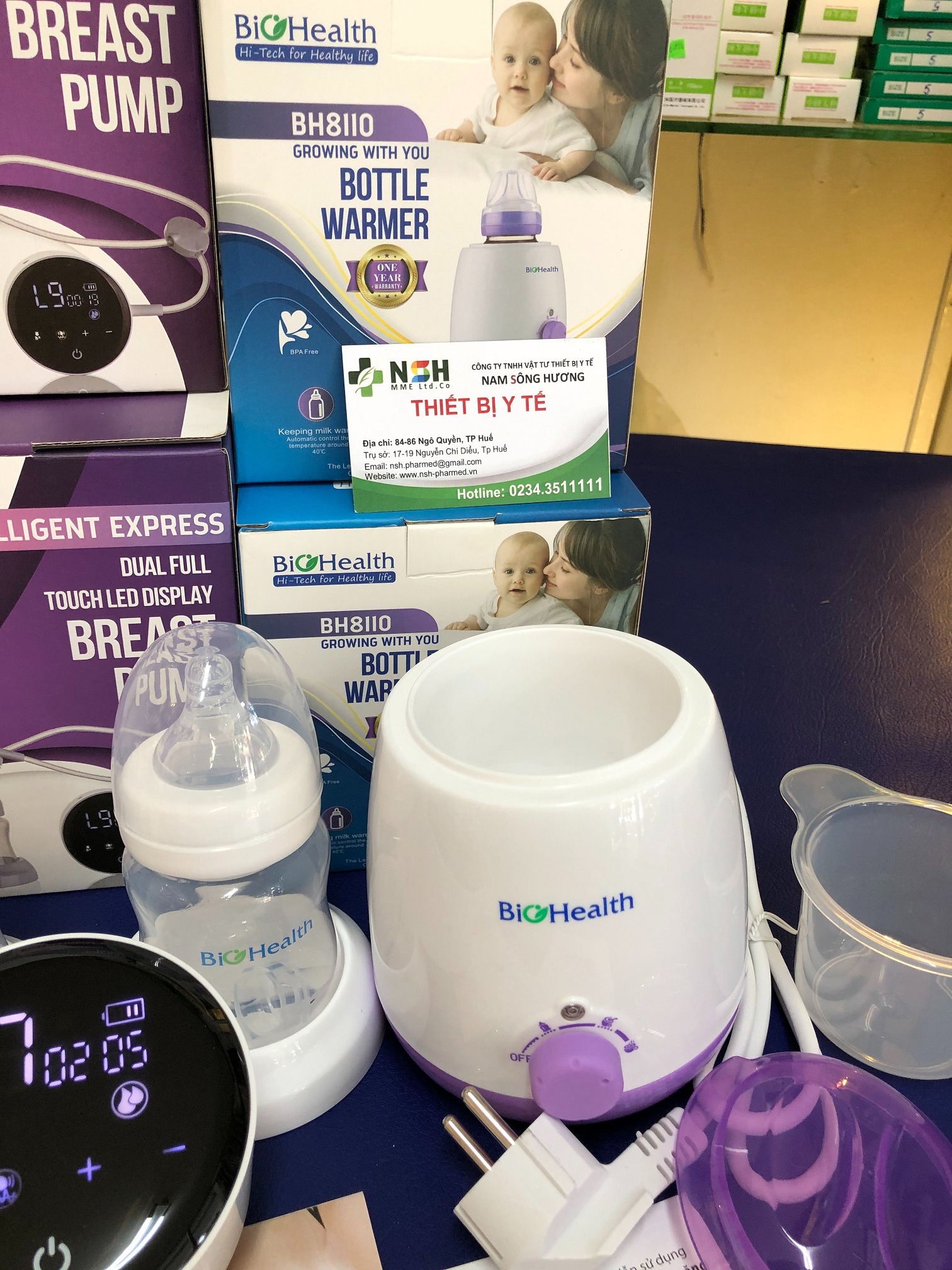 MÁY HÂM SỮA TIỆT TRÙNG NÚM TY ĐA CHỨC NĂNG BIOHEALTH BẢO HÀNH 1 NĂM