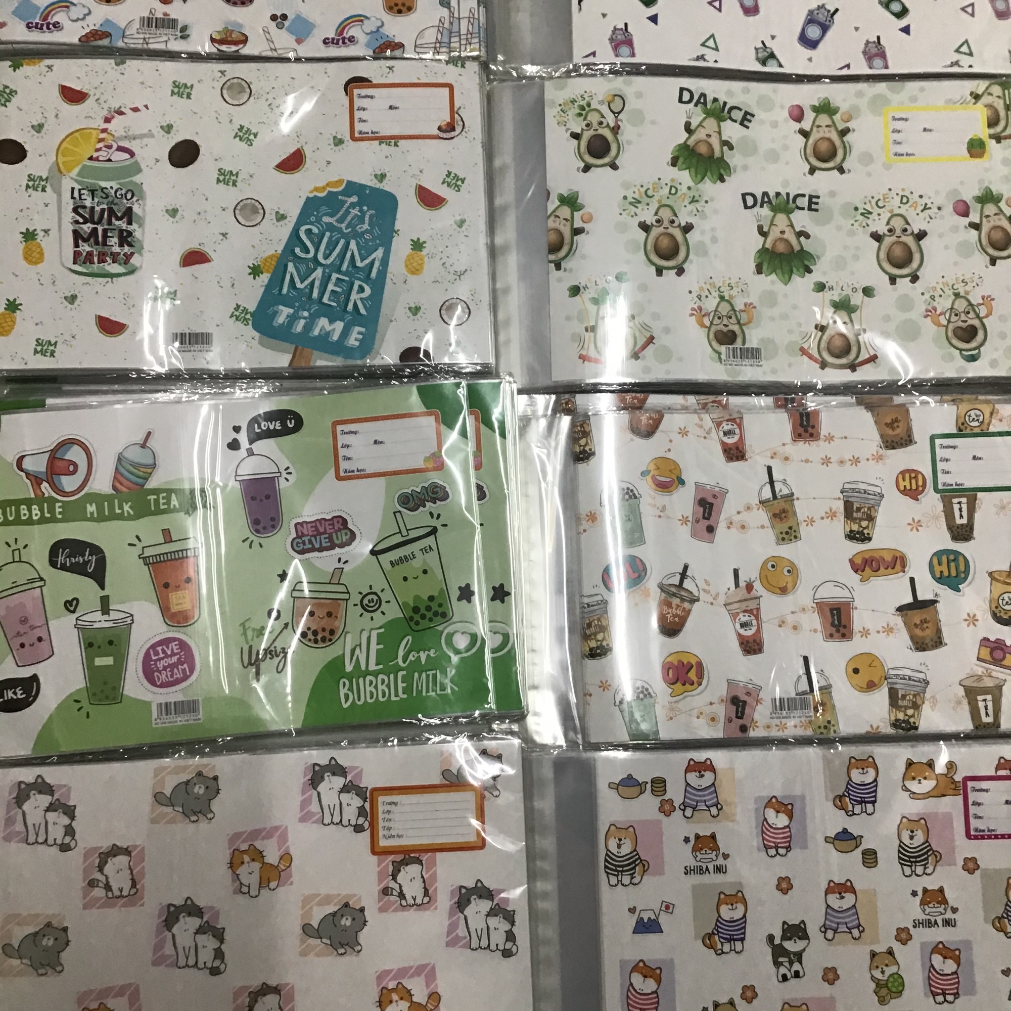 Bao tập lồng kiếng xấp 10 tờ