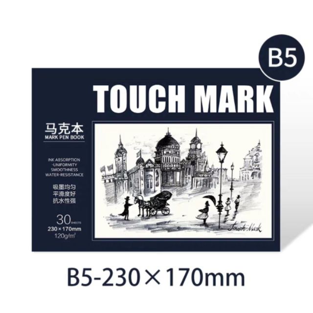 Bộ 2 quyển sổ vẽ chuyên dụng cho bút Touch Mark