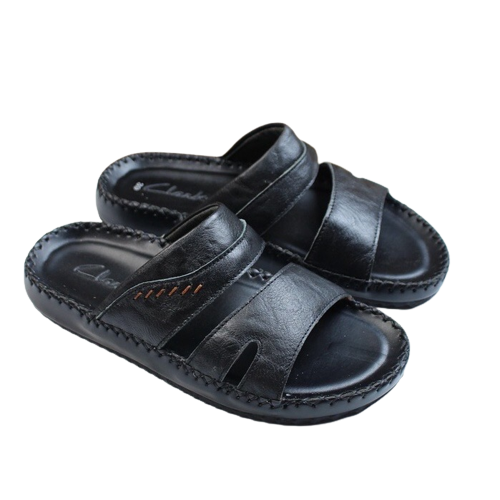 Dép 2 quai ngang nam,dép da bò tấm cao cấp clarks mã XP1,2,3