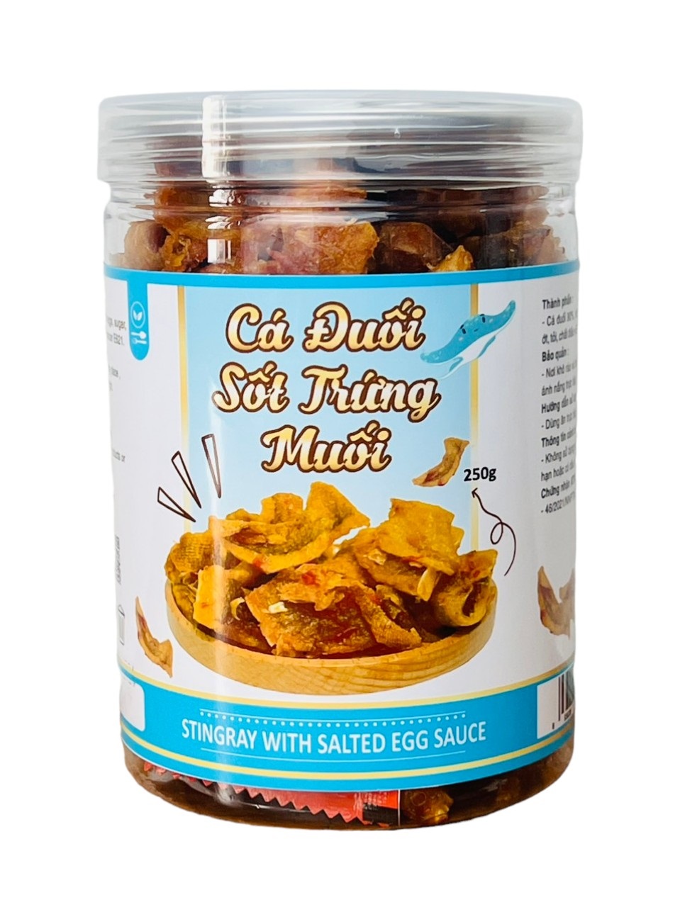 Cá đuối sốt trứng muối ntfood hũ 250gr - nhất tín food