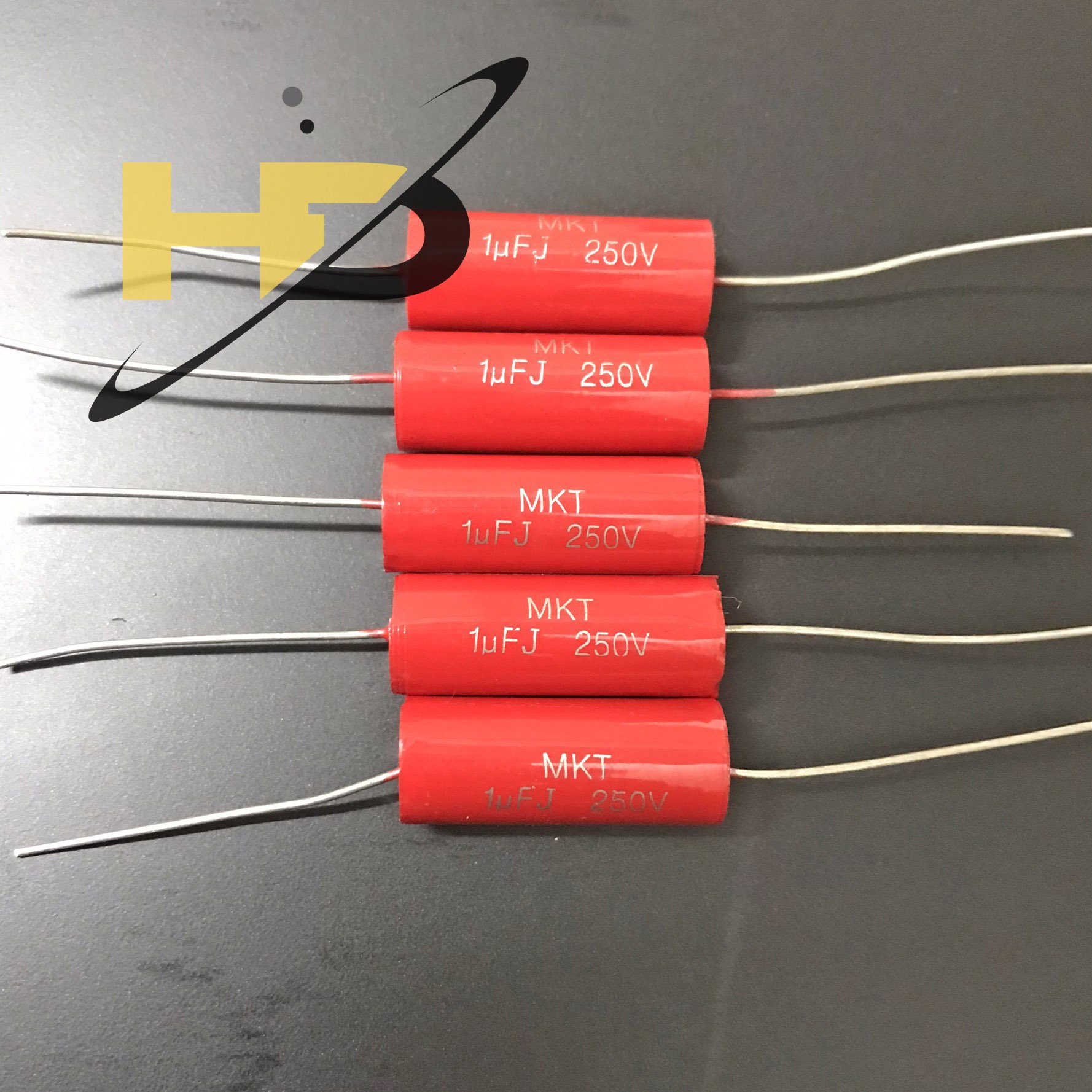 Bộ 5 con tụ loa treble màu đỏ 1uf 250v phân tần audiophiler