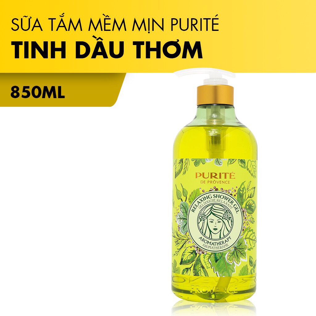 Sữa tắm purité sáng mịn hương tinh dầu thơm 850ml