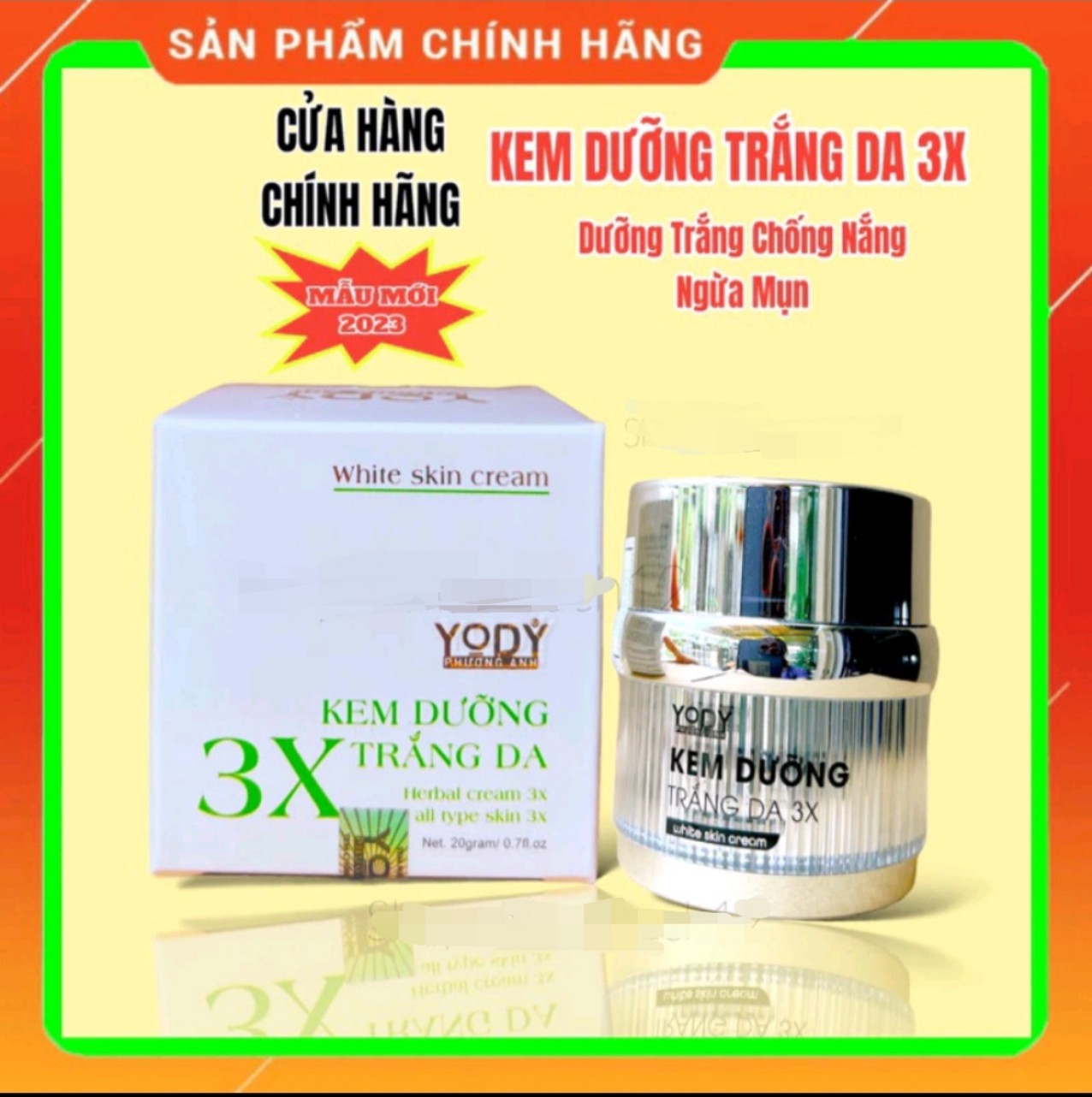 Kem Face 3X Phương Anh Chính hãng - Kem Ngày xóa nám Yody White Phương Anh2