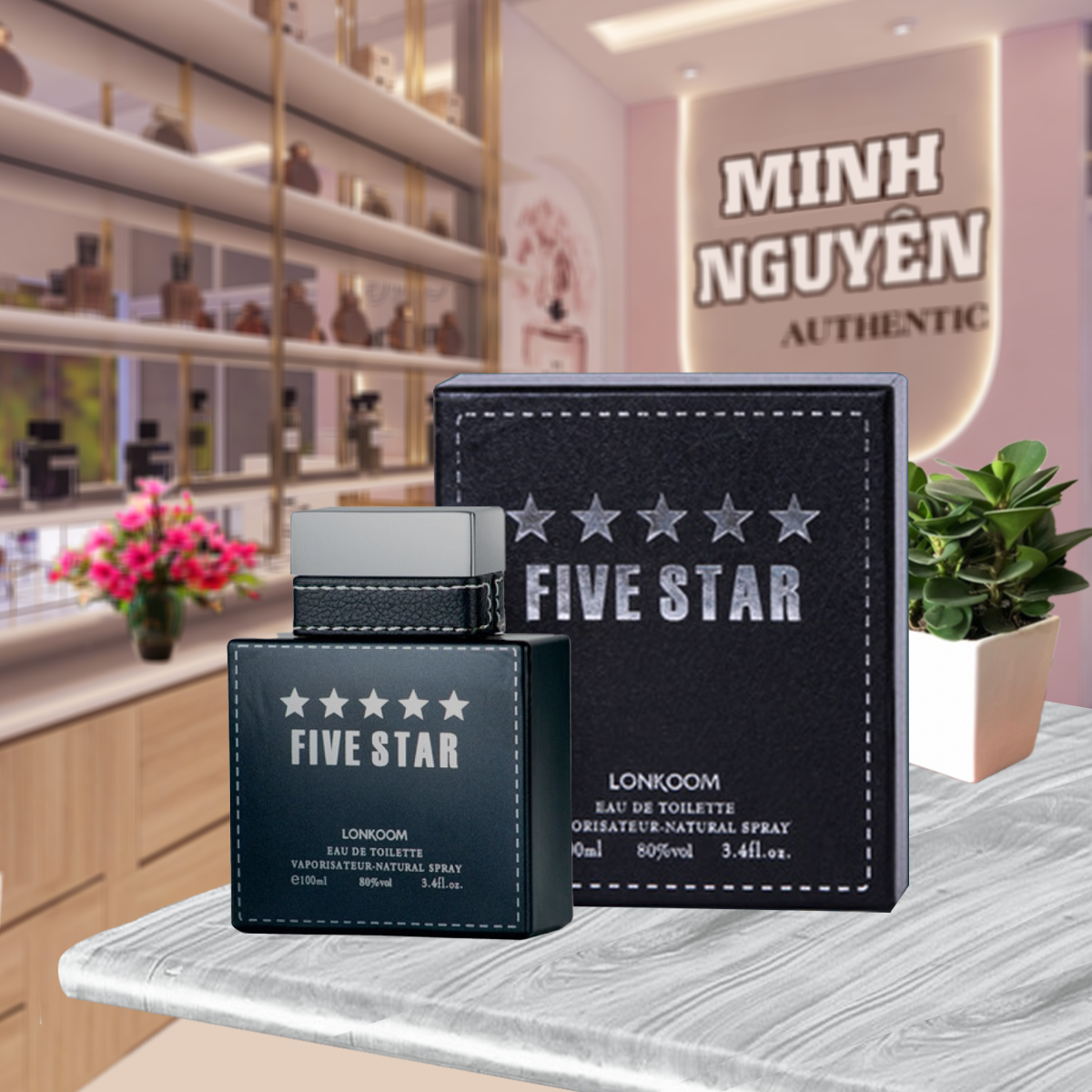 Nước hoa nam chính hãng five star 5 sao lonkoom 100ml