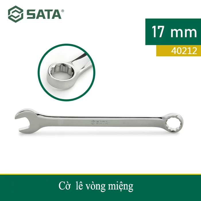 Cờ lê vòng miệng 17mm sata 40212
