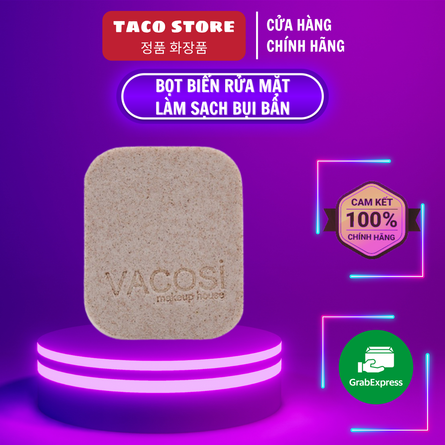 Vacosi Bông Bọt Biển Rửa Mặt Cleansing Sponge BP26