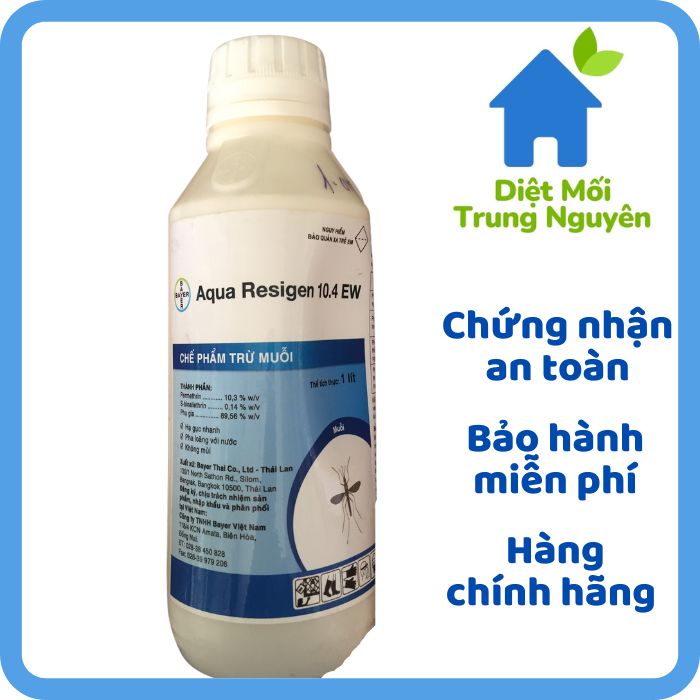 Thuốc diệt muỗi aqua resigen 10.4 ew hàng bayer không mùi chai 1 lít