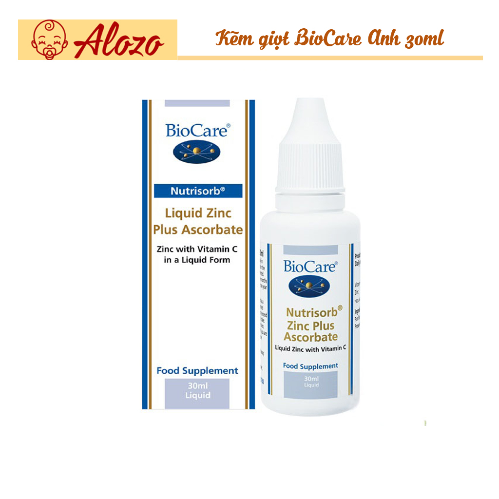 Kẽm dạng giọt BioCare Zinc with vitamin C dạng giọt 30ml