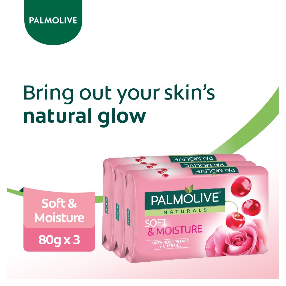 Palmolive mềm & độ ẩm Thanh xà phòng valuepack 80g x 3