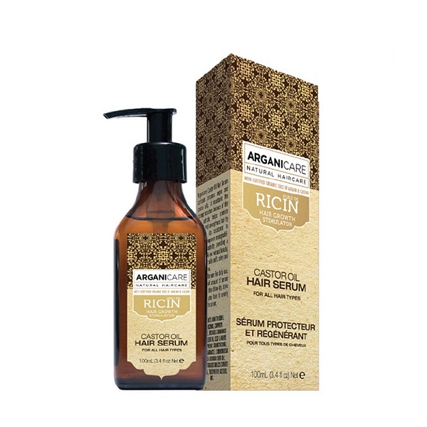 Tinh dầu dưỡng tóc arganicare castor hair serum for all hair types 100ml