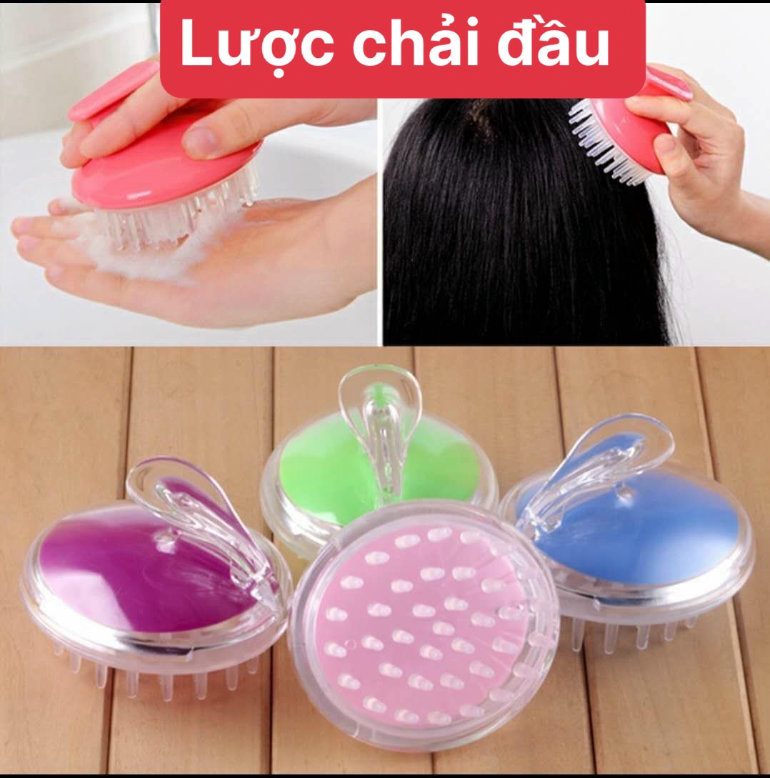 Lược gội đầu Silicon Massage da đầu đa năng